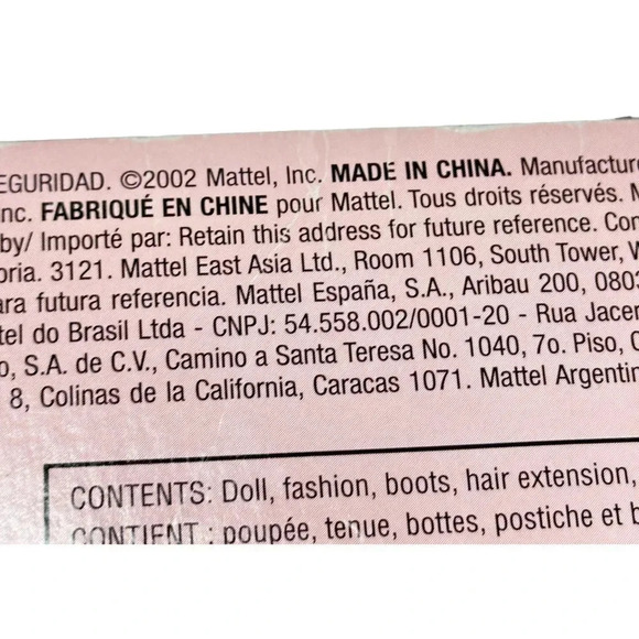 Zig Barbie Fashion Doll 2002 Mattel New in Box - Picture 5 of 8